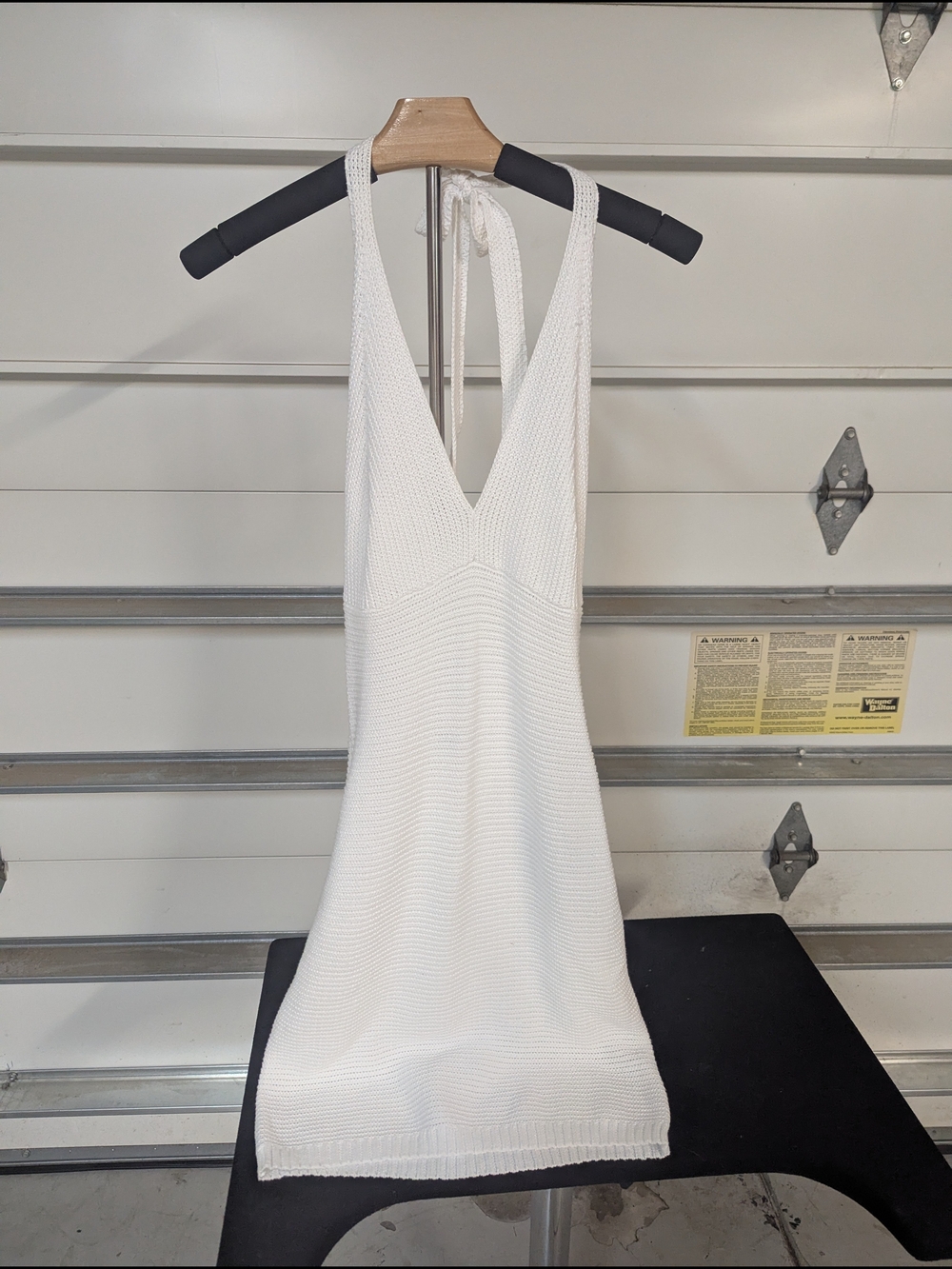 a new day White Knit Halter Mini Dress